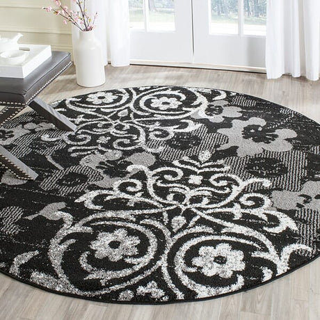 Safavieh Adirondack Adr114A Black/Silver Rug - Safavieh - adr114a - 6sq