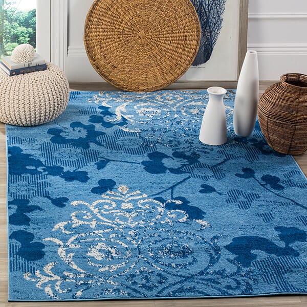 Safavieh Adirondack Adr114F Light Blue / Dark Blue Rugs.