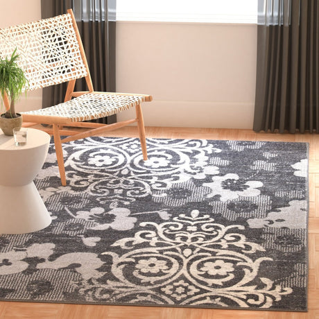 Safavieh Adirondack Adr114H Charcoal/Ivory Rug.
