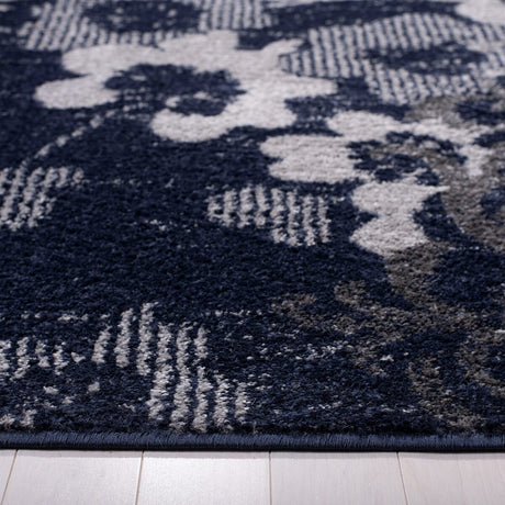 Safavieh Adirondack Adr114N Navy/Silver Rug.