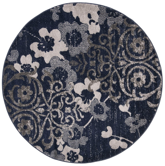 Safavieh Adirondack Adr114N Navy/Silver Rug.