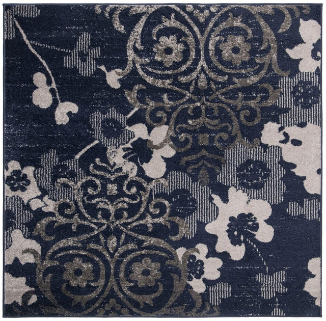 Safavieh Adirondack Adr114N Navy/Silver Rug.