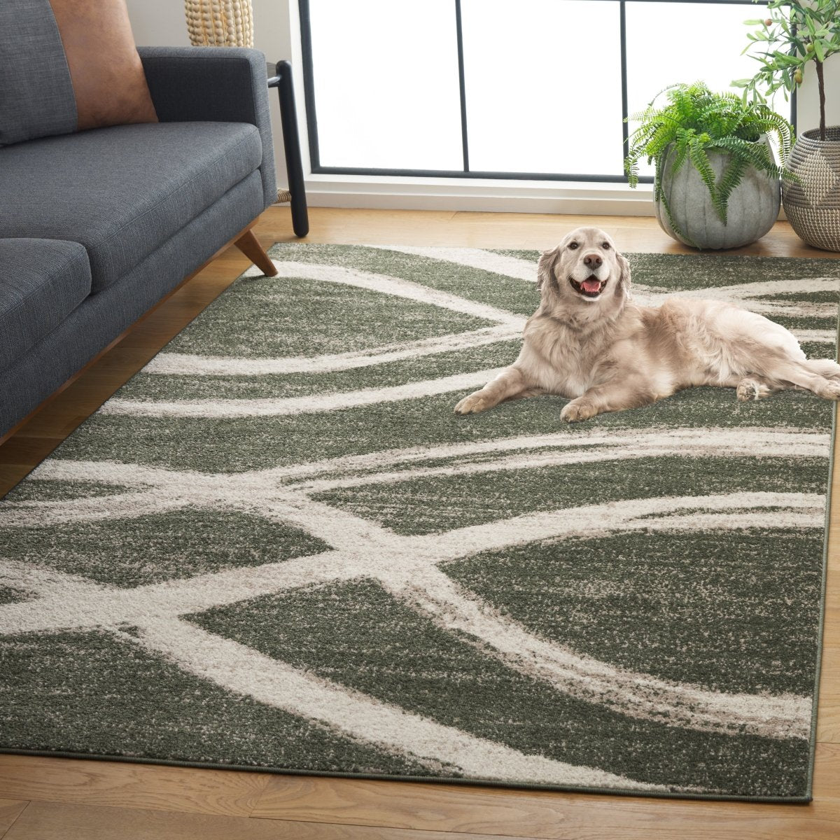 Safavieh Adirondack Adr125Y Dark Green/Ivory Rug.