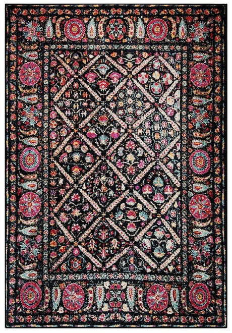 Safavieh Adirondack Adr203Z Black / Fuchsia Rugs.