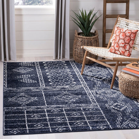 Safavieh Adirondack Adr206N Navy / Silver Rugs.