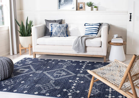 Safavieh Adirondack Adr208N Navy / Silver Rugs.