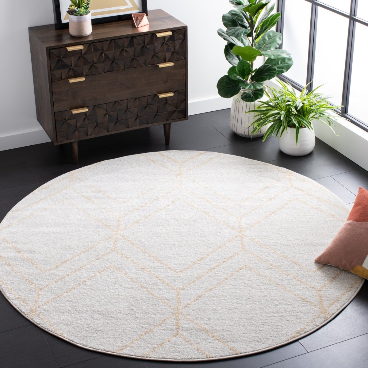 Safavieh Adirondack Adr241C Ivory/Gold Rugs.