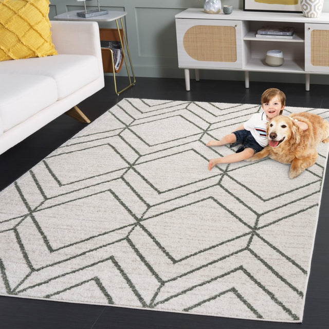 Safavieh Adirondack Adr241E Ivory/Dark Green Rug.