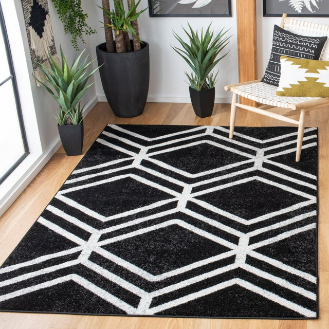 Safavieh Adirondack Adr253H Black/Ivory Rugs.