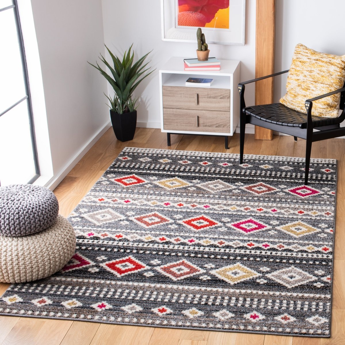 Safavieh Adirondack Adr276G Grey/Ivory Rugs.