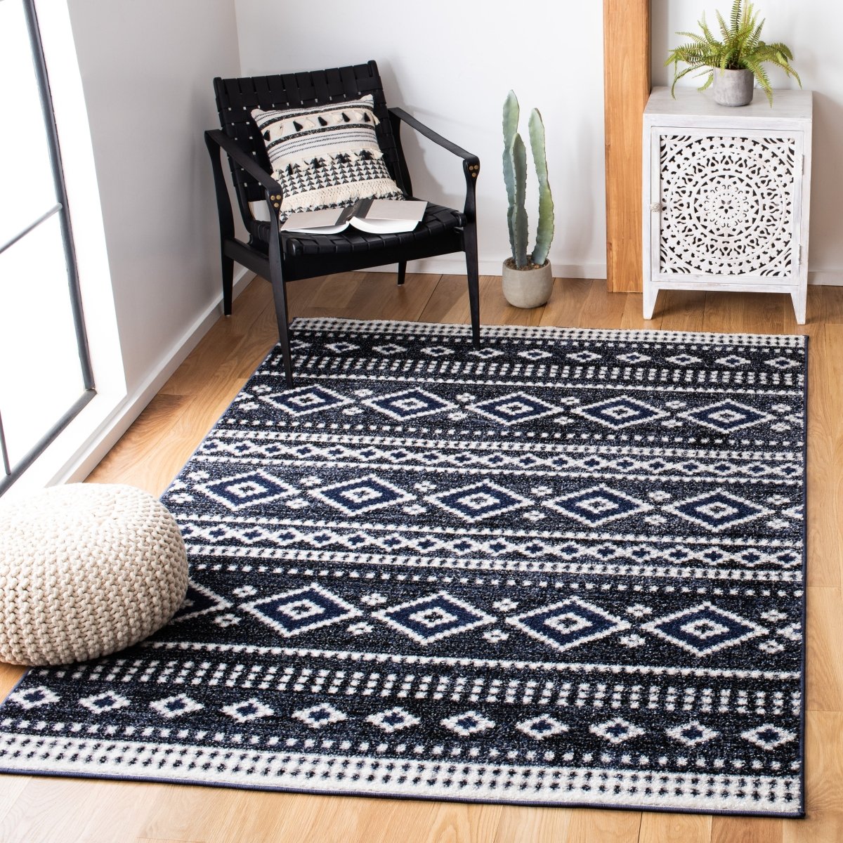 Safavieh Adirondack Adr277H Dark Grey/Ivory Rugs.
