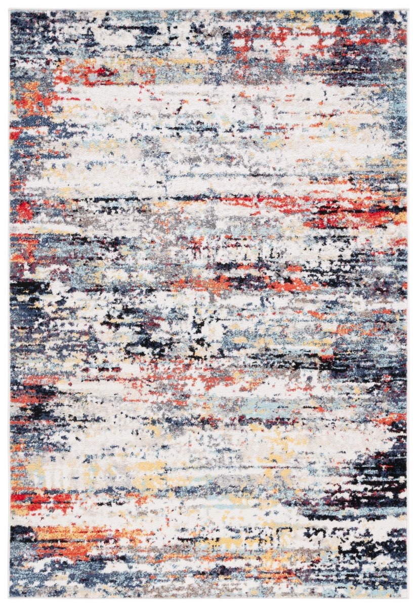 Safavieh Adirondack Adr290A Ivory/Navy Rust Rug.