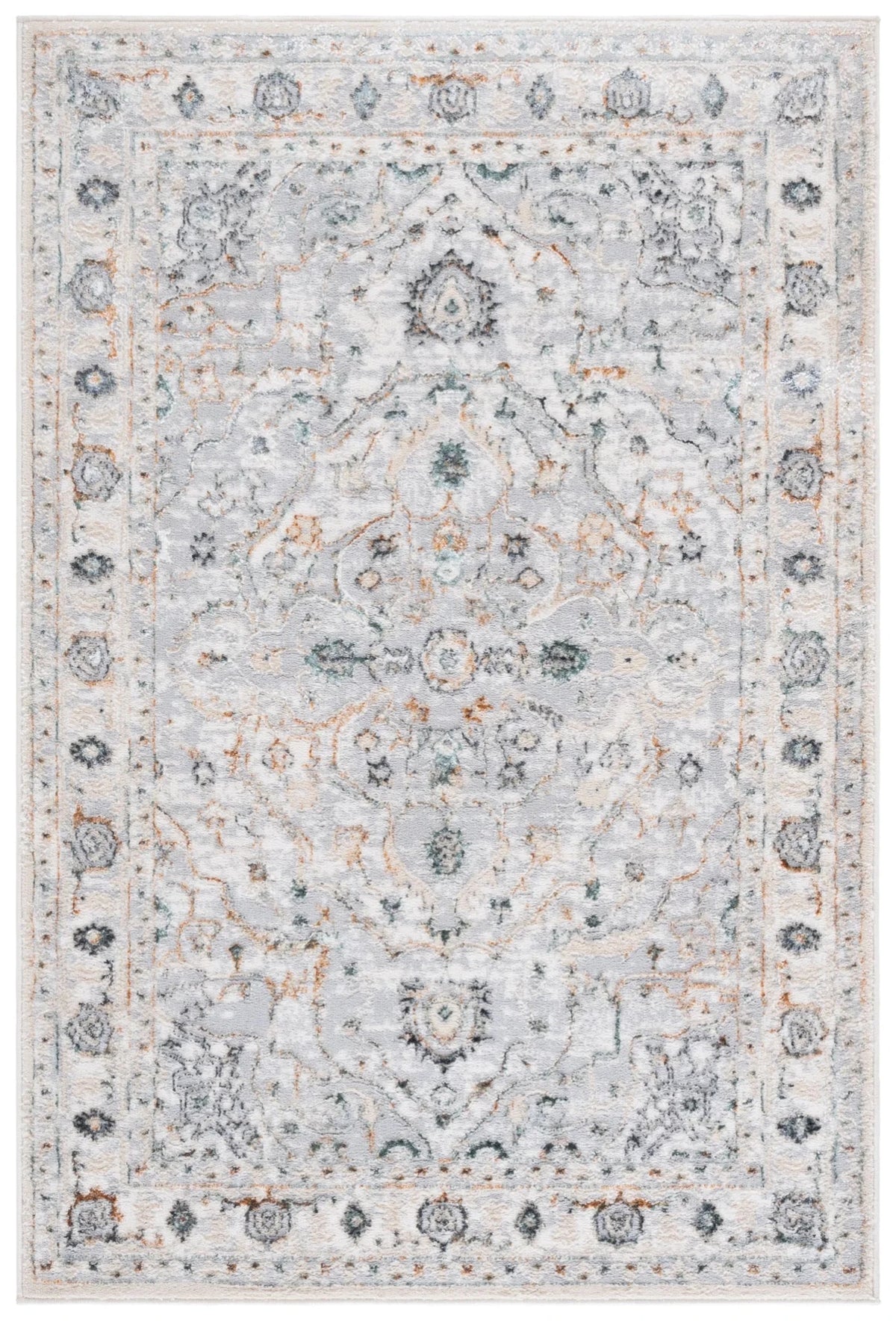 Safavieh Alenia 100 4'-0" x 6'-0" Rug in Grey / Beige Gold