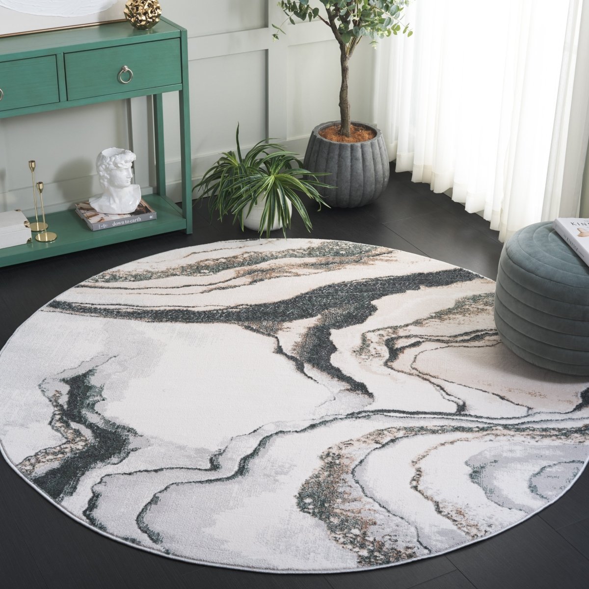 Safavieh Alenia Aln104F Grey/Blue Rug.