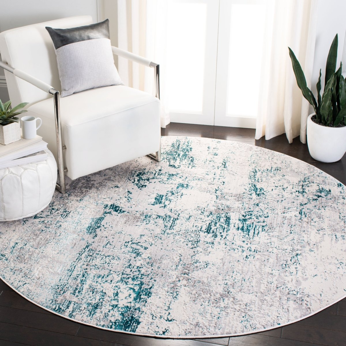 Safavieh Amalfi Amf572B Cream/Turquoise Rugs.