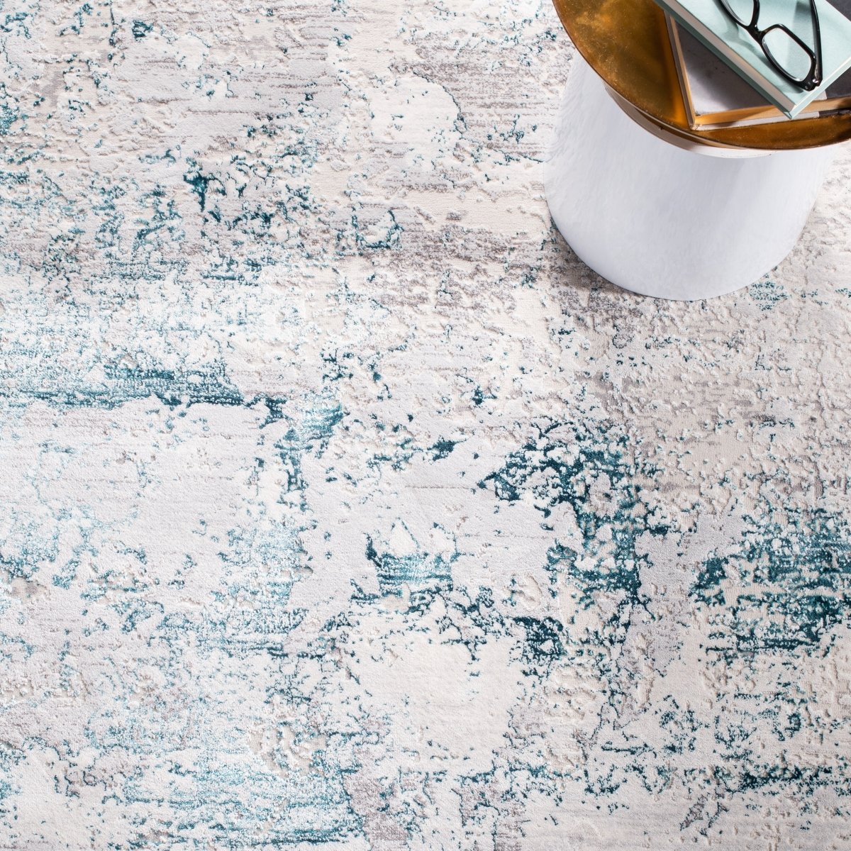 Safavieh Amalfi Amf572B Cream/Turquoise Rugs.