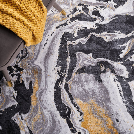 Safavieh Amelia Ala277H Charcoal/Gold Rug.