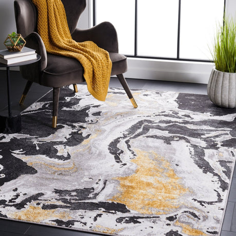 Safavieh Amelia Ala277H Charcoal/Gold Rug.