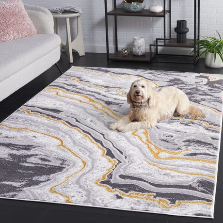 Safavieh Amelia Ala710F Grey/Gold Rug.