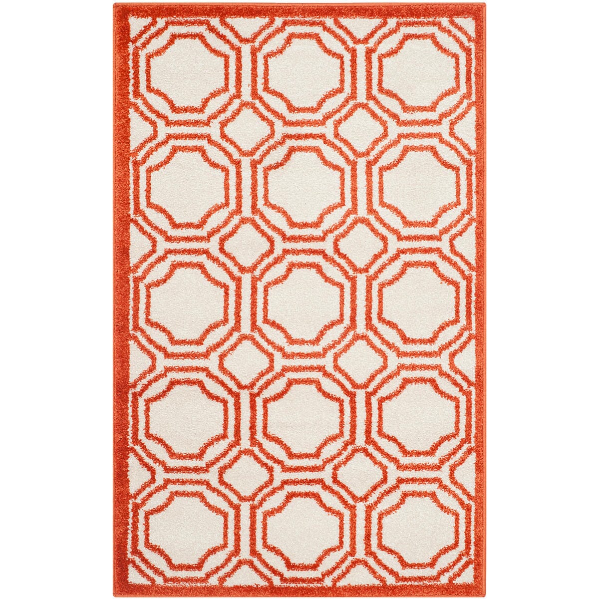 Safavieh Amherst Amt411F Ivory / Orange Rugs.