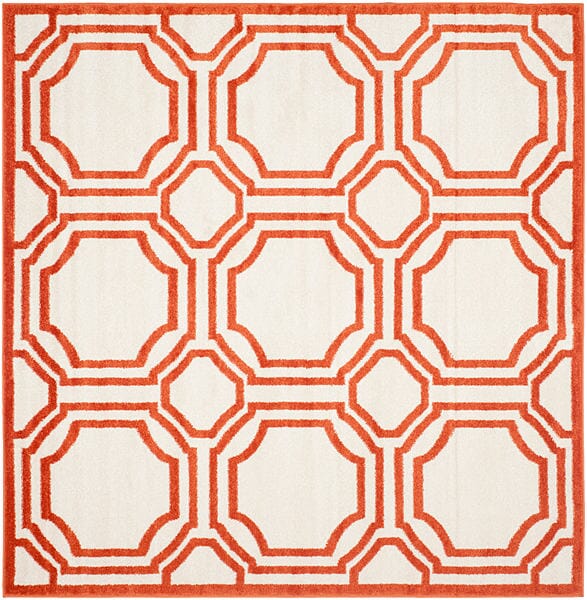 Safavieh Amherst Amt411F Ivory / Orange Rugs.
