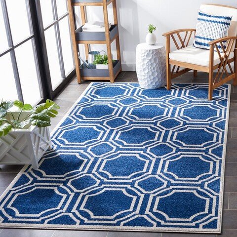 Safavieh Amherst Amt411P Navy / Ivory Rugs.