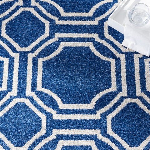 Safavieh Amherst Amt411P Navy / Ivory Rugs.