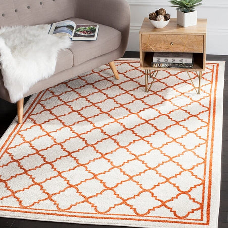 Safavieh Amherst Amt422F Beige / Orange Rugs.