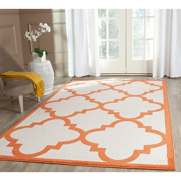 Safavieh Amherst Amt423F Beige / Orange Rugs.