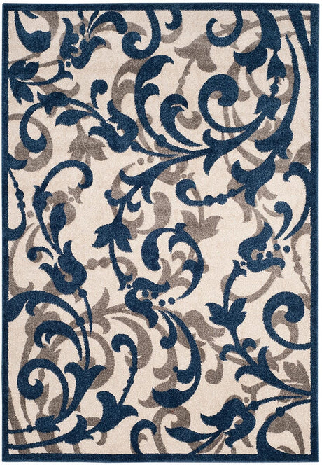 Safavieh Amherst Amt428M Ivory / Navy Rugs.