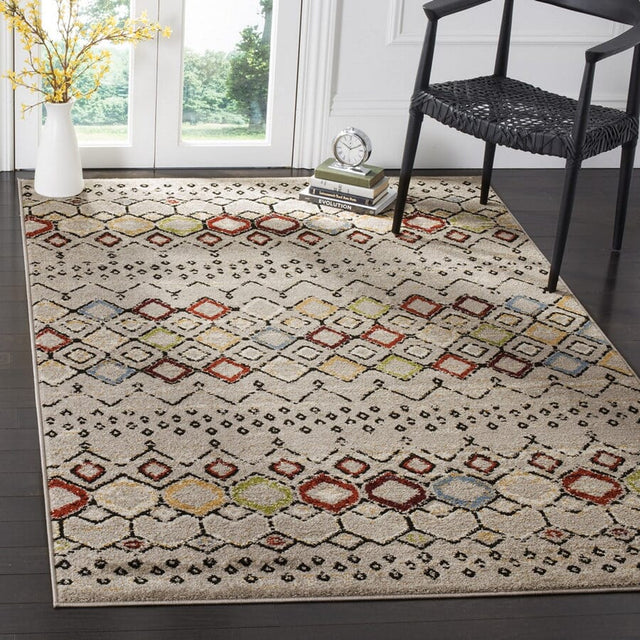 Safavieh Amsterdam Ams108G Light Grey/Multi Rug.