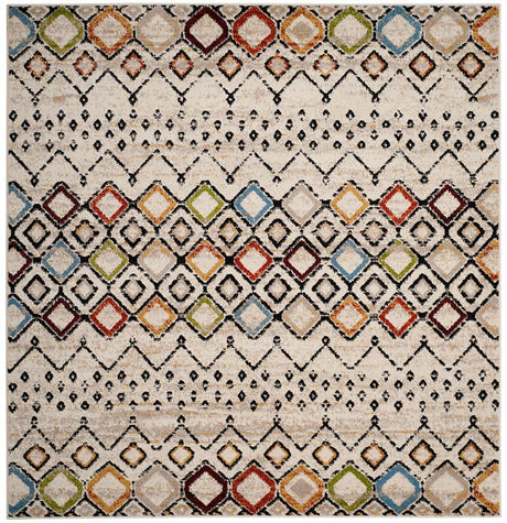 Safavieh Amsterdam Ams108K Ivory/Multi Rug - Safavieh - ams108k - 3sq