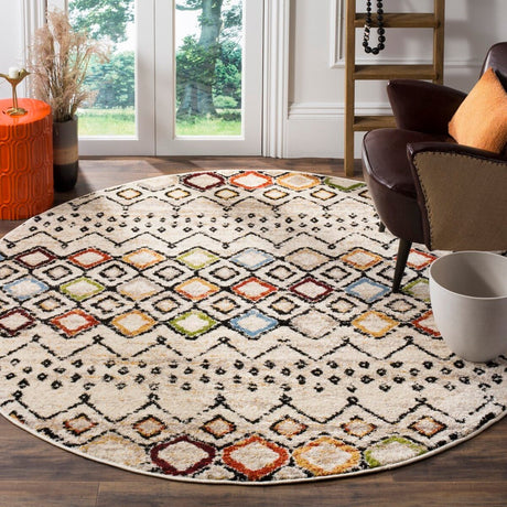 Safavieh Amsterdam Ams108K Ivory/Multi Rug - ams108k-3sq