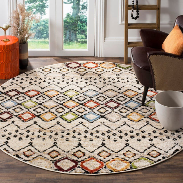 Safavieh Amsterdam Ams108K Ivory/Multi Rug - ams108k-3sq