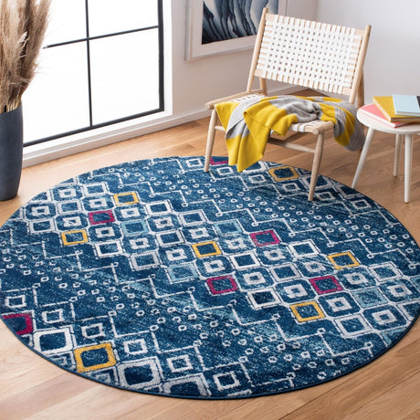 Safavieh Amsterdam Ams108M Navy/Turquoise Rugs.