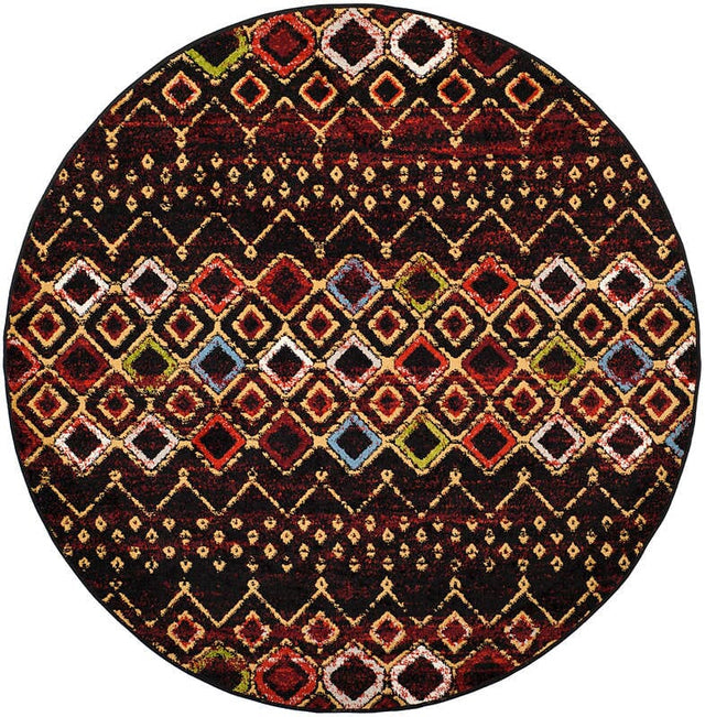 Safavieh Amsterdam Ams108P Black/Multi Rug.