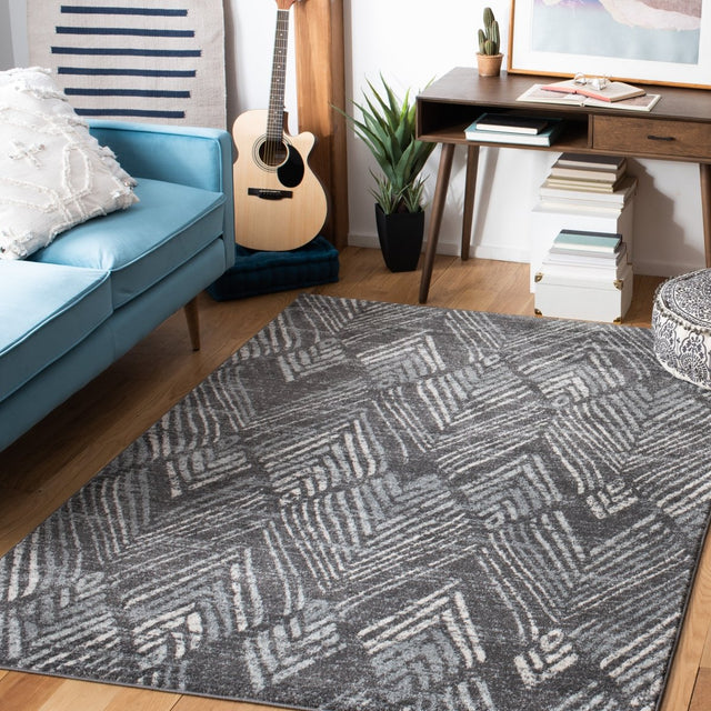 Safavieh Amsterdam Ams110G Dark Grey/Light Grey Rug.