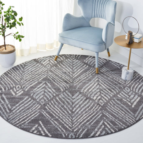 Safavieh Amsterdam Ams110G Dark Grey/Light Grey Rug.