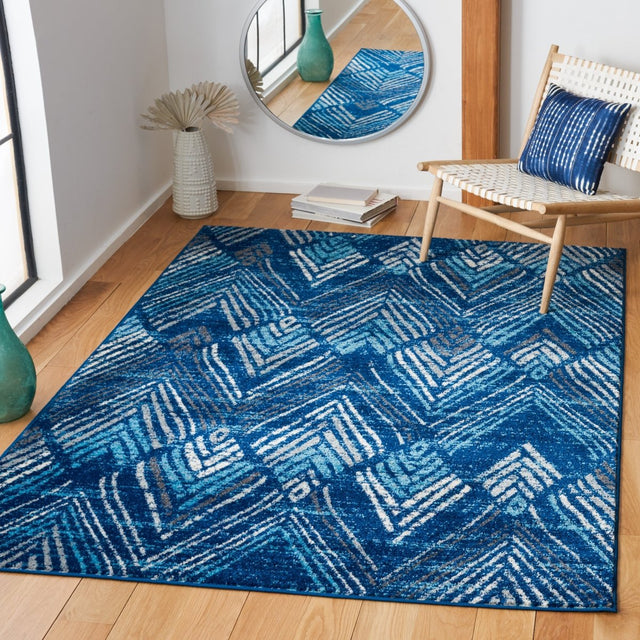 Safavieh Amsterdam Ams110N Navy/Aqua Rug.