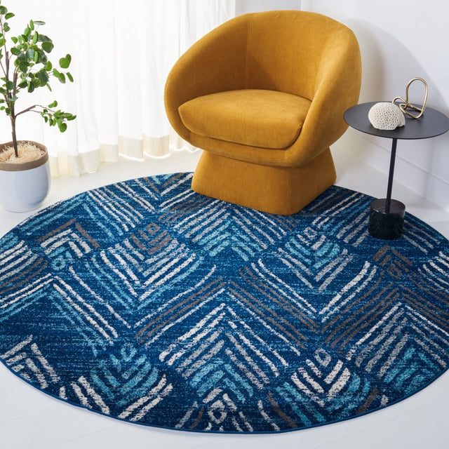 Safavieh Amsterdam Ams110N Navy/Aqua Rug.