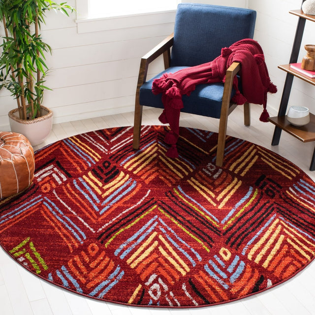 Safavieh Amsterdam Ams110Q Red/Terracotta Rug.