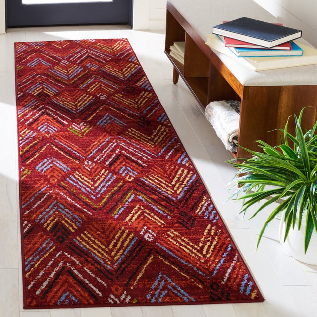 Safavieh Amsterdam Ams110Q Red/Terracotta Rug.