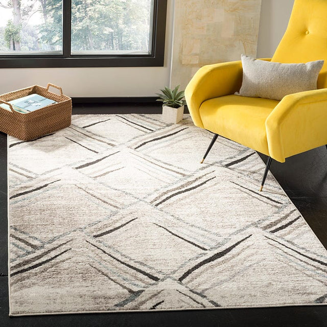 Safavieh Amsterdam Ams112A Cream / Charcoal Rugs.