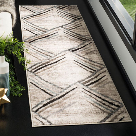 Safavieh Amsterdam Ams112A Cream / Charcoal Rugs.