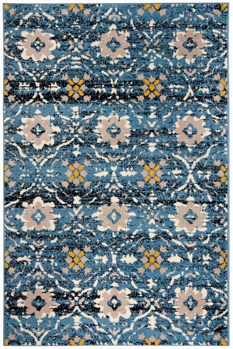 Safavieh Amsterdam Ams113M Blue / Creme Rugs.