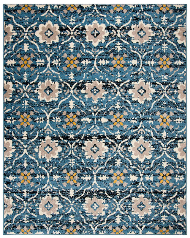 Safavieh Amsterdam Ams113M Blue / Creme Rugs.