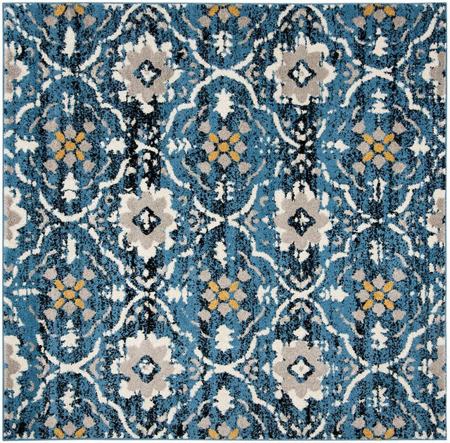 Safavieh Amsterdam Ams113M Blue / Creme Rugs.