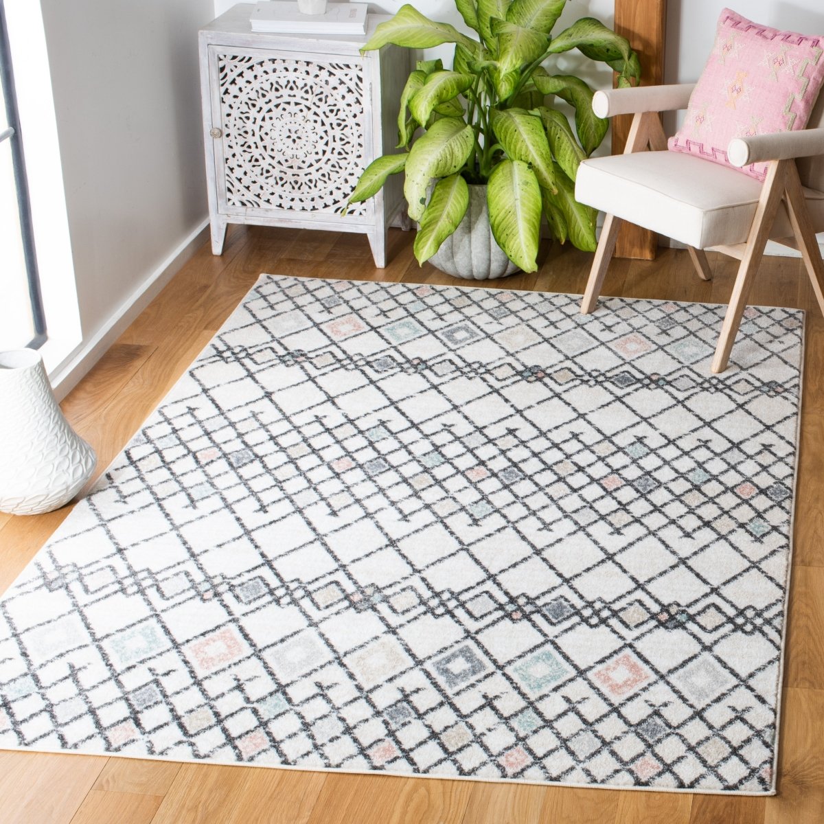 Safavieh Amsterdam Ams115A Ivory/Beige Rugs.