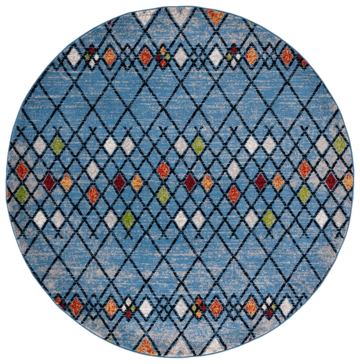 Safavieh Amsterdam Ams115M Blue/Ivory Rugs.