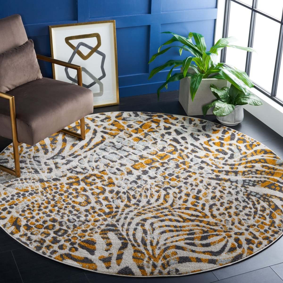 Safavieh Amsterdam Ams187D Beige/Gold Rug.